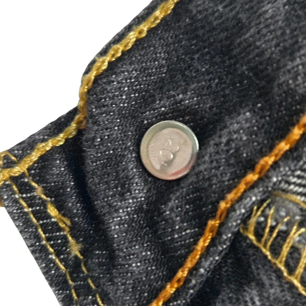 Levis 501 Original Fit Jeans Mens 30x32 Fits 28×27 Black‎ Dark Wash Straight